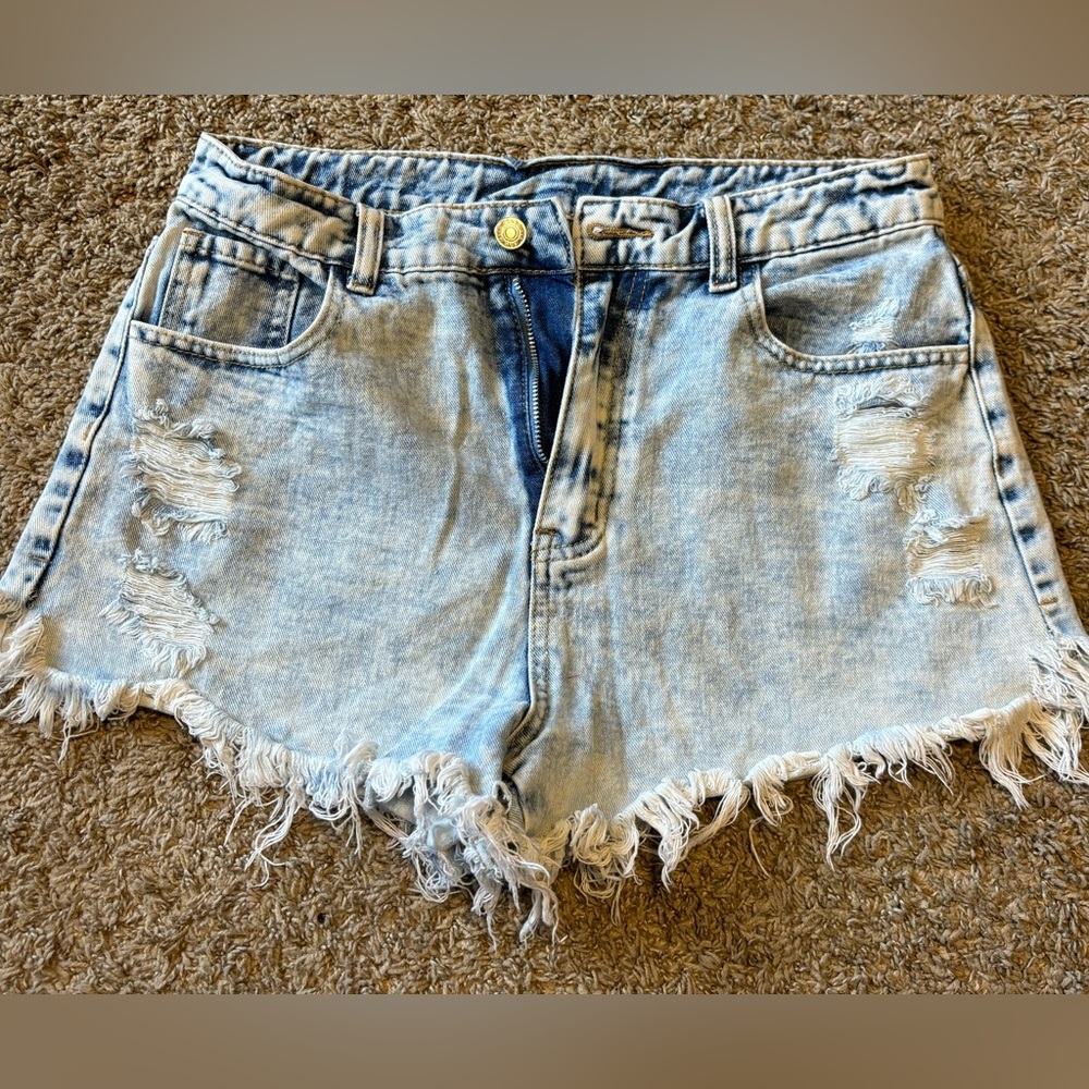 SHEIN Light Blue Jean Shorts Size Large